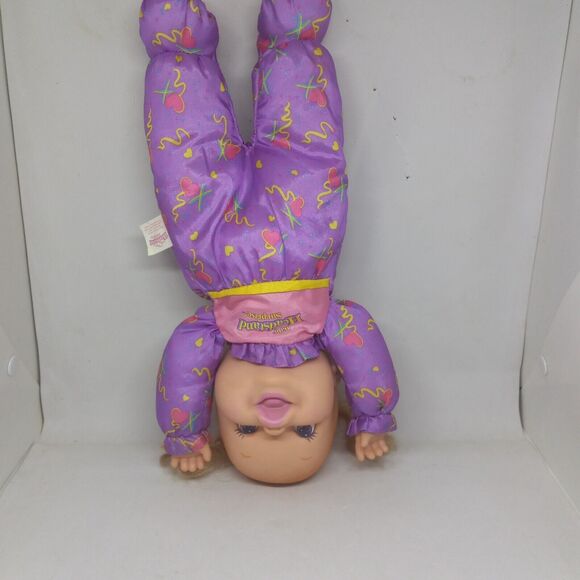 ToyBiz Baby Headstand Surprise Baby Doll-1996-Purple Parachute Material Body - Picture 1 of 11